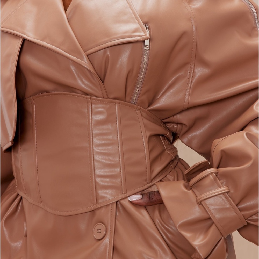 Women's Tan Trench Coat - Picture 4 of 6